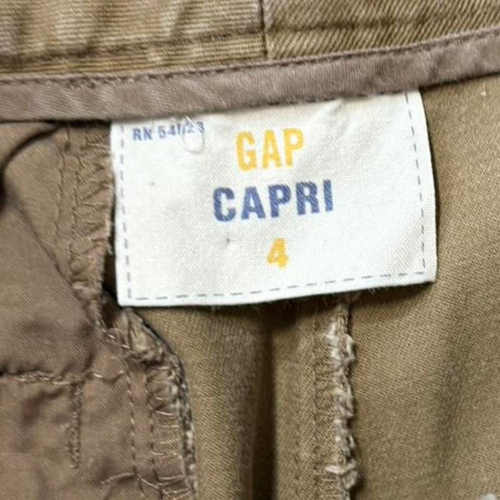Vintage Y2K Gap Khakis Wide Leg Cropped Chino Pants, Women's Size 4 - Picture 6 of 12